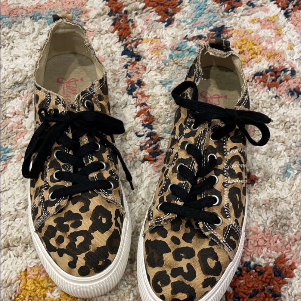 Cheetah platform shoes
